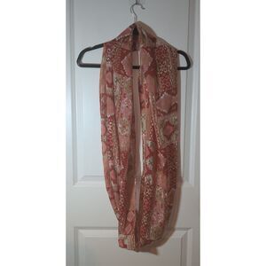 Platinum By ABS Pink Patterned Infinity Scarf